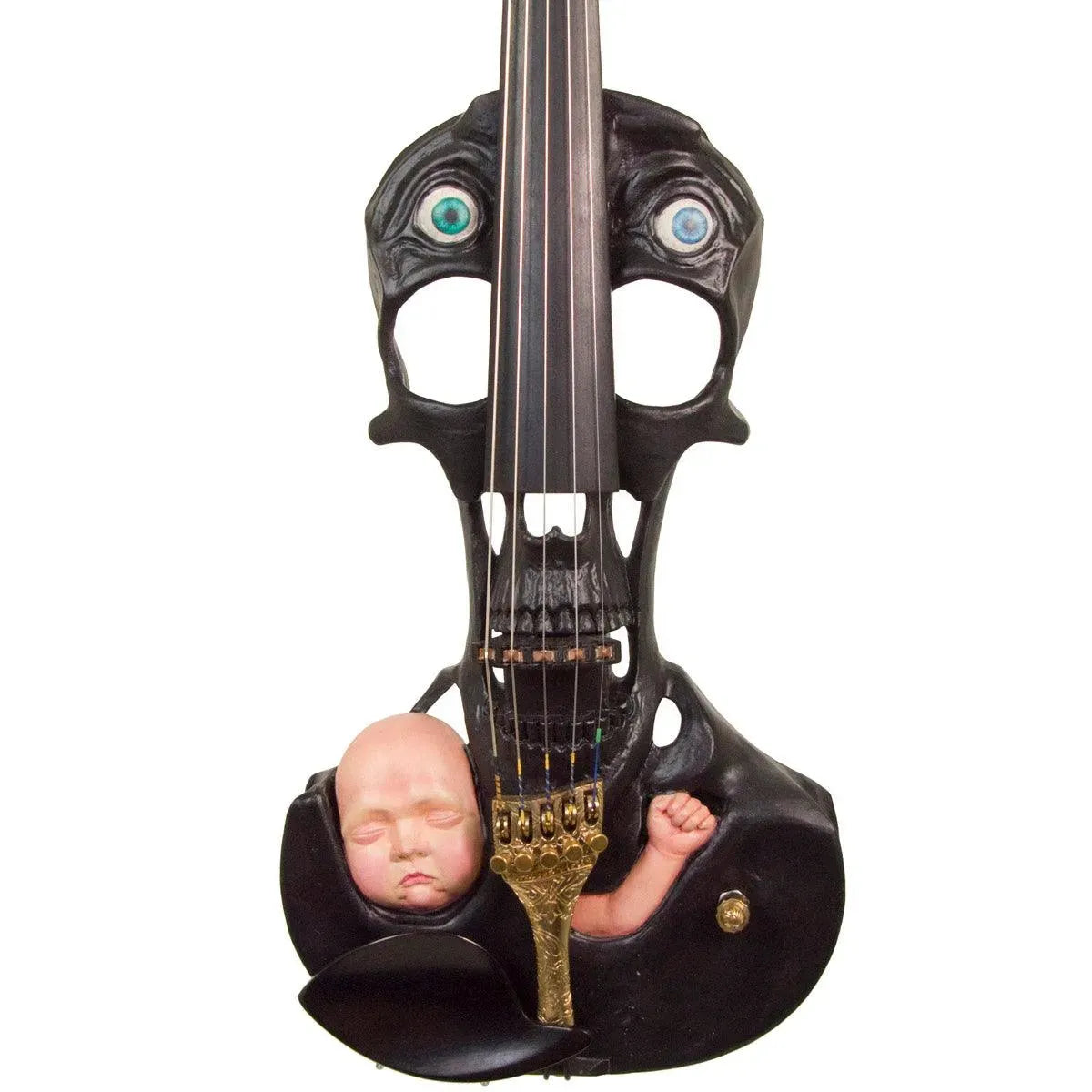 Stratton Skull Hand-Carved 5-string, Plastic Baby Head - Image 13