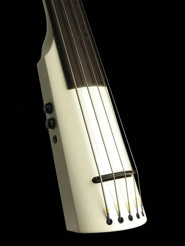 NS Design WAV5 5-string upright bass, Brilliant White