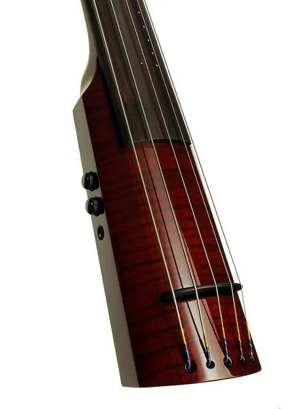 NS Design WAV5 5-string upright bass, Transparent Red