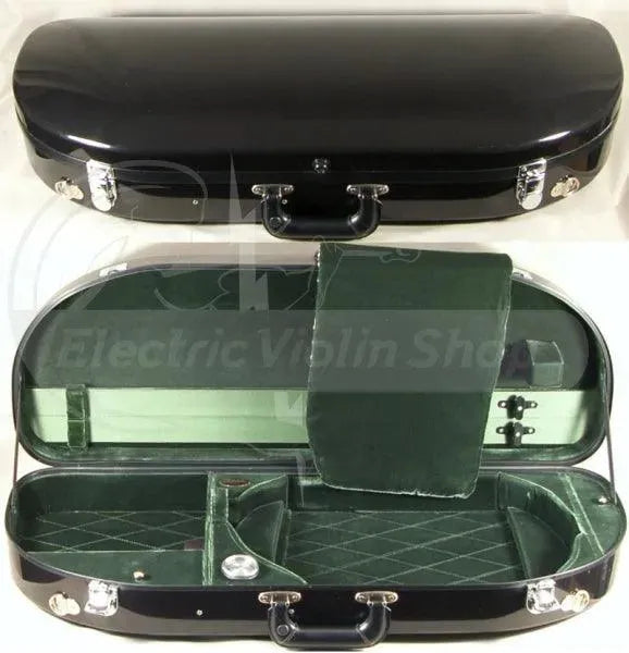 Bobelock 1048 half moon viola case, black/green
