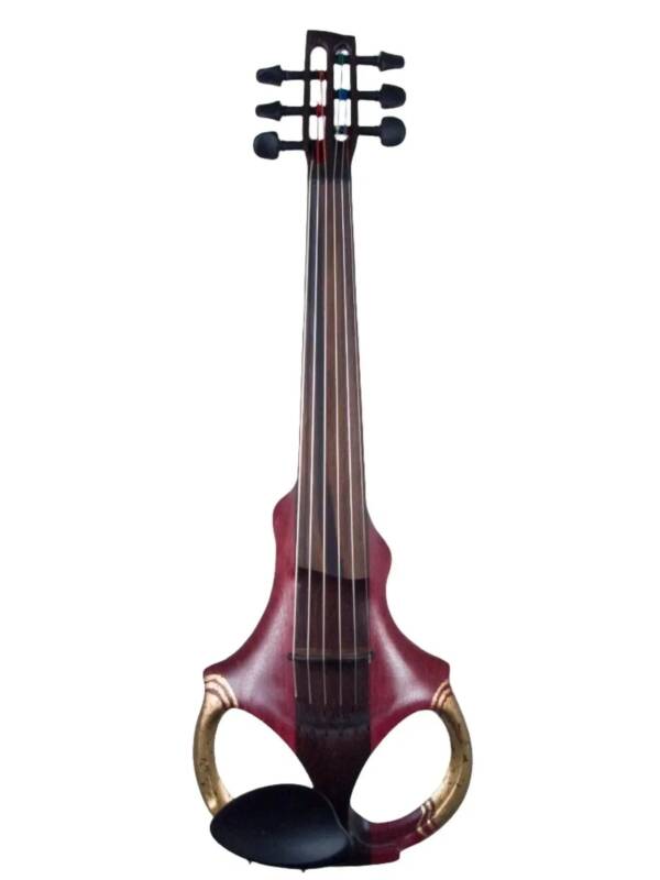 ETJ 6-string Electric Violin, Amaranth (Purpleheart) with Gold Leaf Decoration