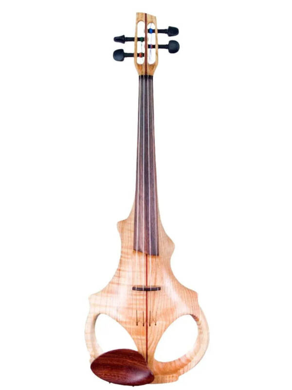 ETJ 4-string Electric Violin, Flamed Ash neck-thru body