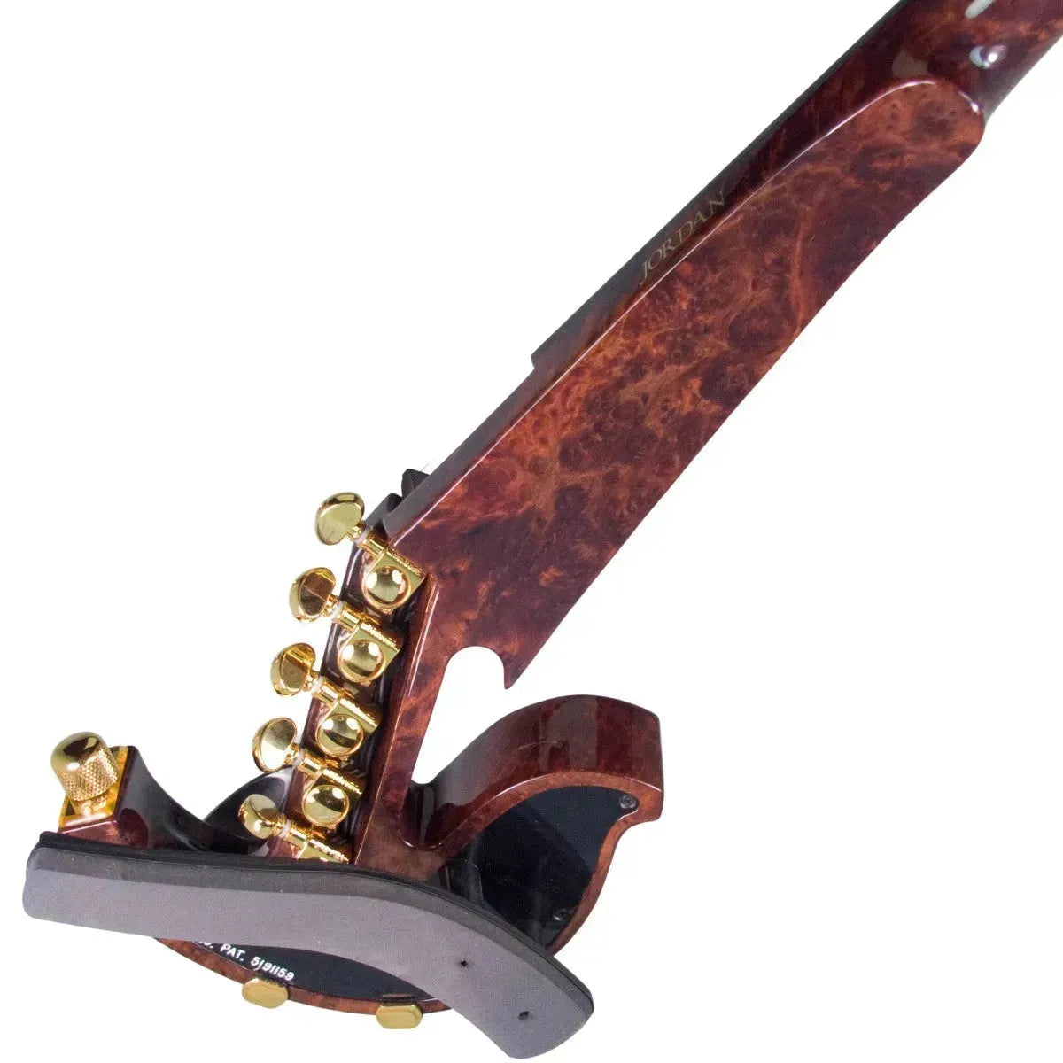 Jordan 5-String Electric Violin, Redwood Burl, Starfish Designs Bridge - Image 7
