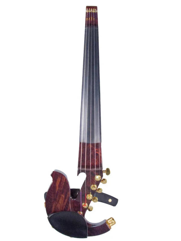 Jordan 5-String Electric Violin, Redwood Burl, Starfish Designs Bridge