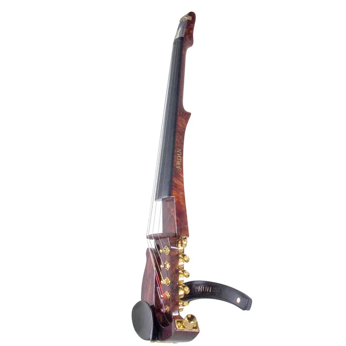 Jordan 5-String Electric Violin, Redwood Burl, Starfish Designs Bridge - Image 4