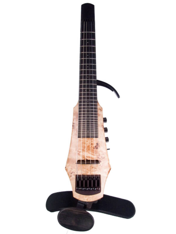 NS Design CR6 6-string fretted electric violin with custom poplar burl top