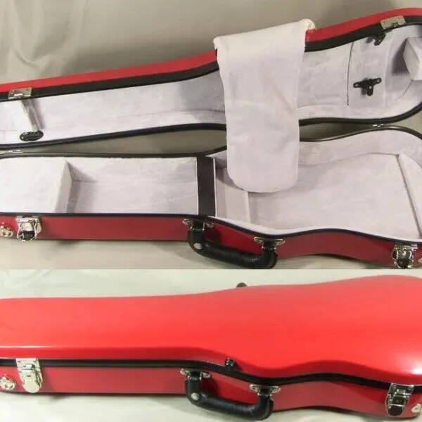 Bobelock 1007 shaped violin case, red/grey