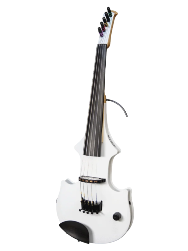 ZETA JV45 Jazz Fusion violin, white with natural wood neck, Imbus pegs
