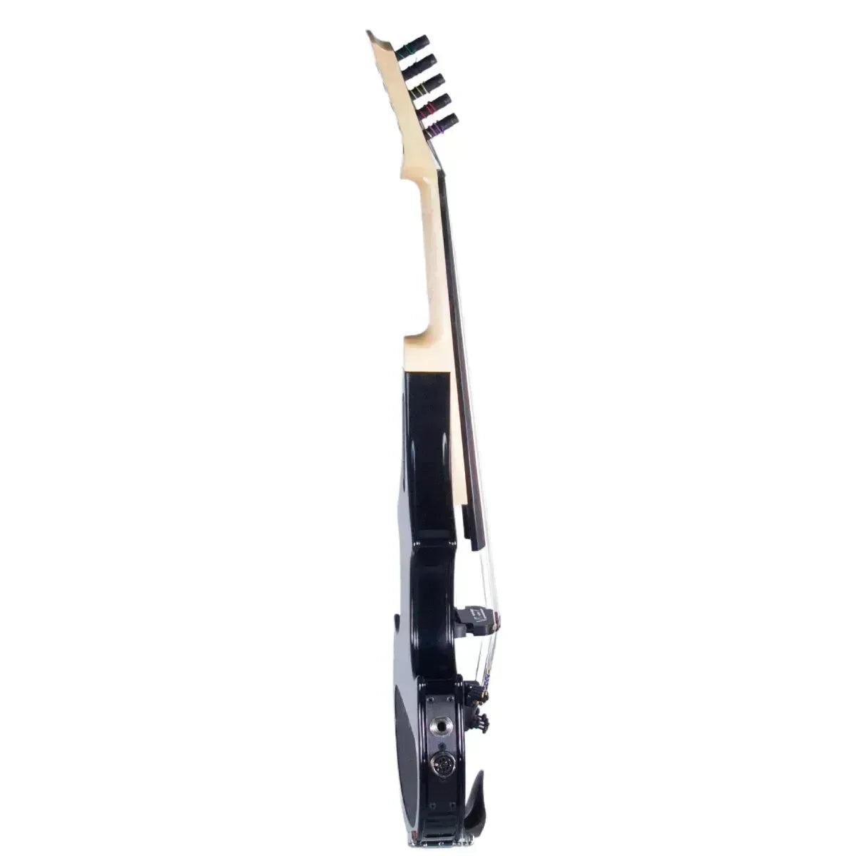 ZETA JV45 Jazz Fusion 5-String Electric Violin with MIDI, Gloss Black with maple neck, Imbus pegs - Image 2