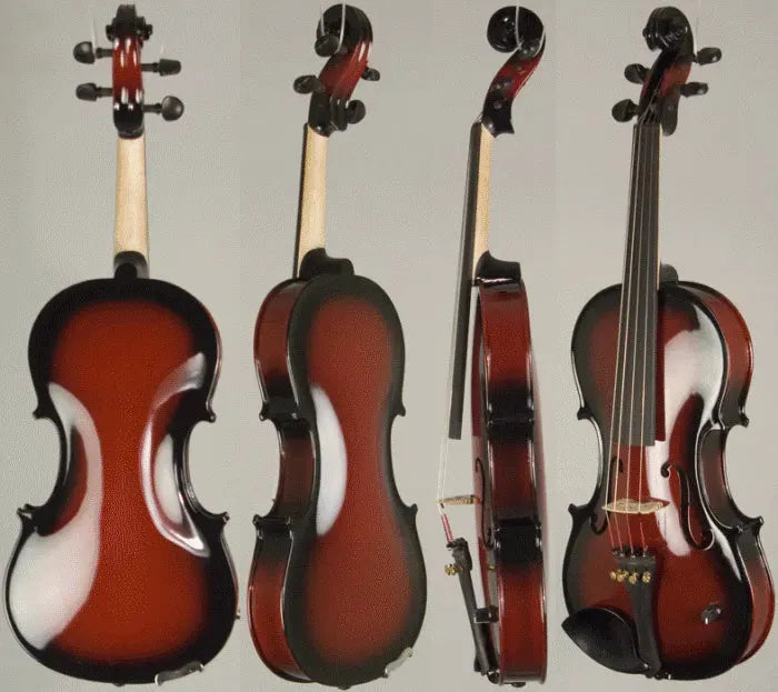Barcus Berry Vibrato AE violin, Red Berry Burst - Image 4