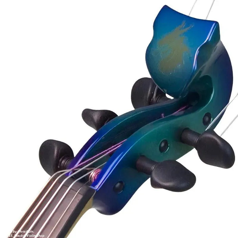 Bridge Lyra Dragon custom hi-spec electric violin, Barrier Reef finish - Image 13