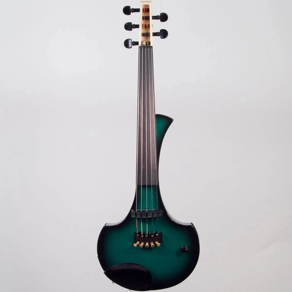 Cantini Earphonic 5-String Electric Violin with MIDI, Green/Black Burst - Image 2