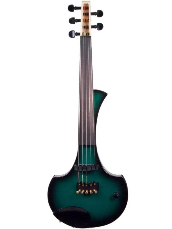 Cantini Earphonic 5-String Electric Violin with MIDI, Green/Black Burst