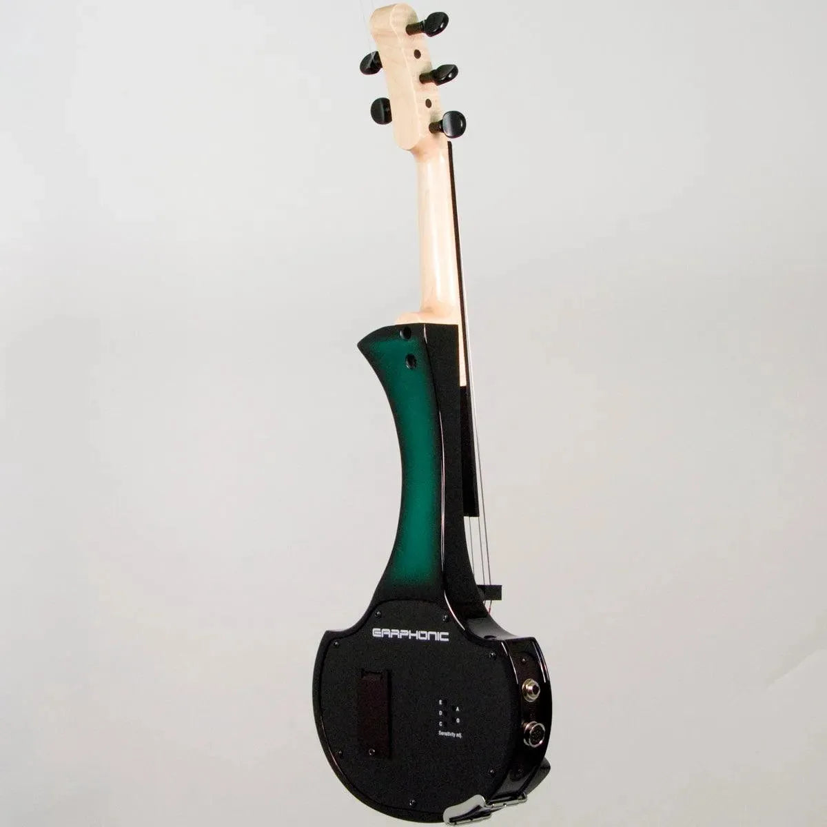 Cantini Earphonic 5-String Electric Violin with MIDI, Green/Black Burst - Image 5