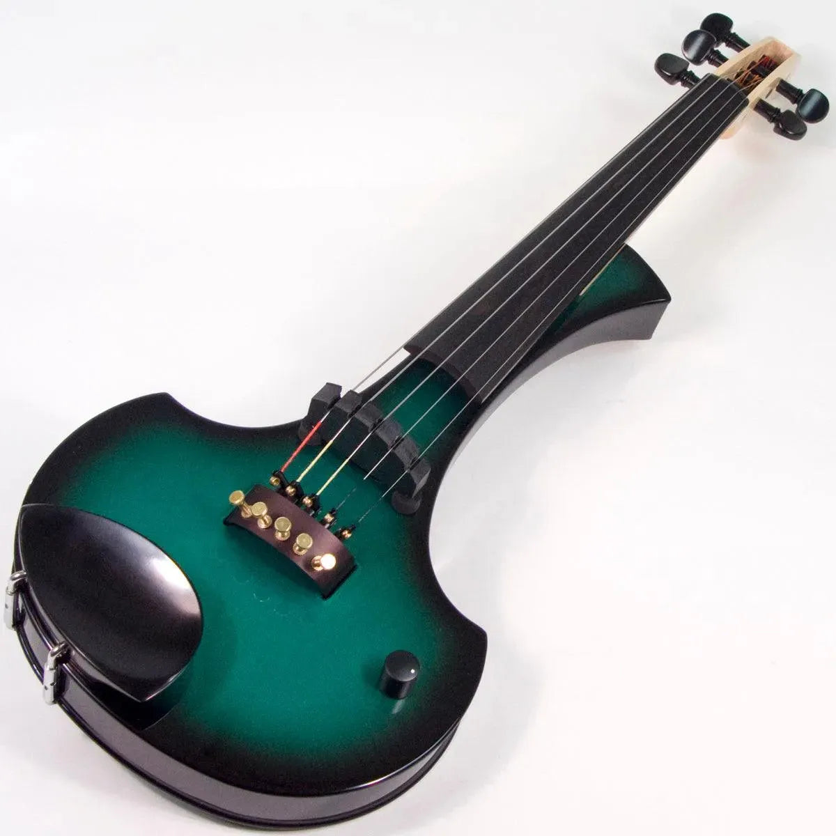 Cantini Earphonic 5-String Electric Violin with MIDI, Green/Black Burst - Image 13