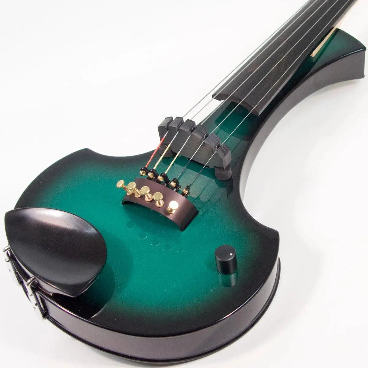 Cantini Earphonic 5-String Electric Violin with MIDI, Green/Black Burst - Image 15