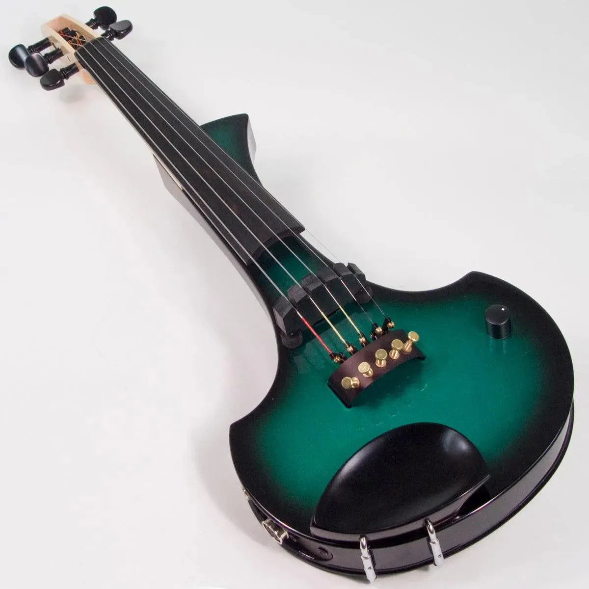 Cantini Earphonic 5-String Electric Violin with MIDI, Green/Black Burst - Image 12