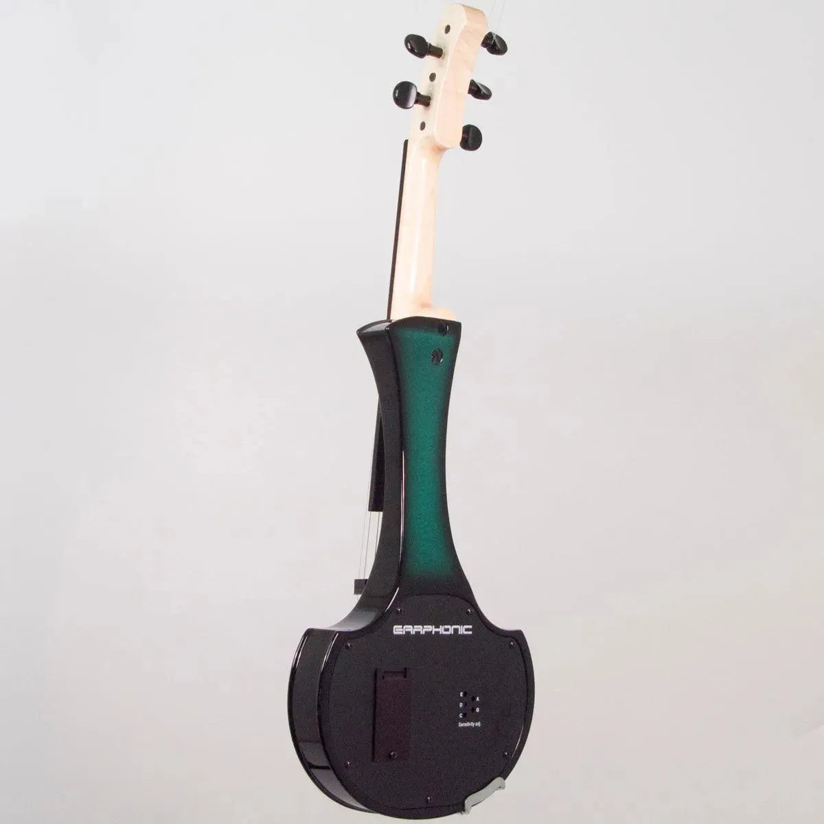 Cantini Earphonic 5-String Electric Violin with MIDI, Green/Black Burst - Image 7