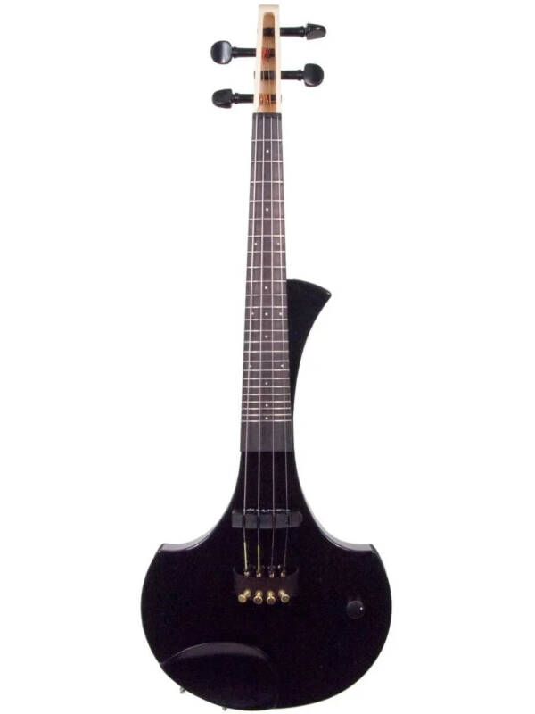 Cantini Earphonic Fretted Electric Violin with MIDI, Gloss Black