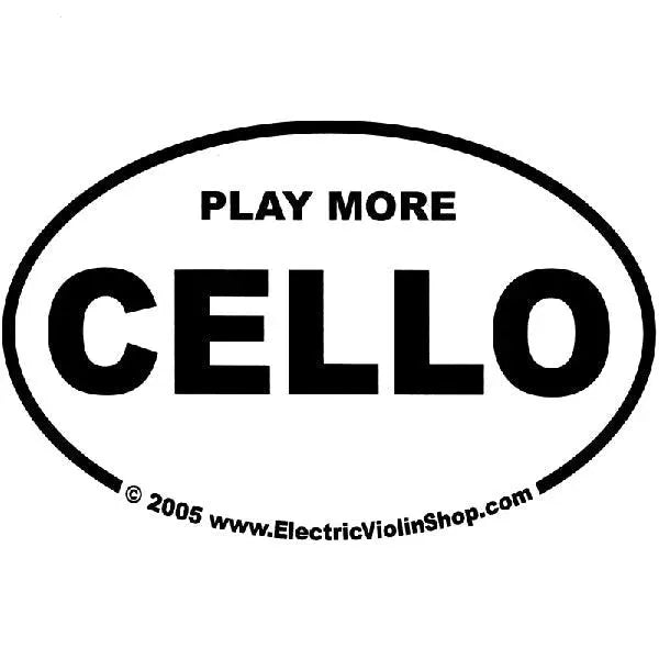 Oval Sticker Play More Cello