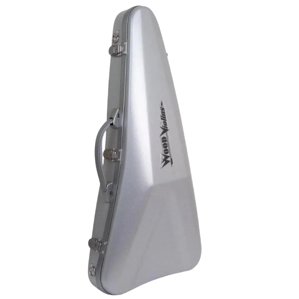 Wood Violins custom Bam Viper hard case, silver