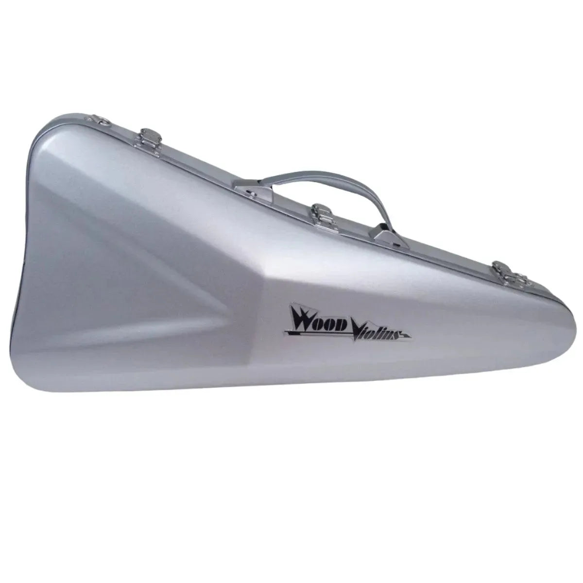 Wood Violins custom Bam Viper hard case, silver - Image 2