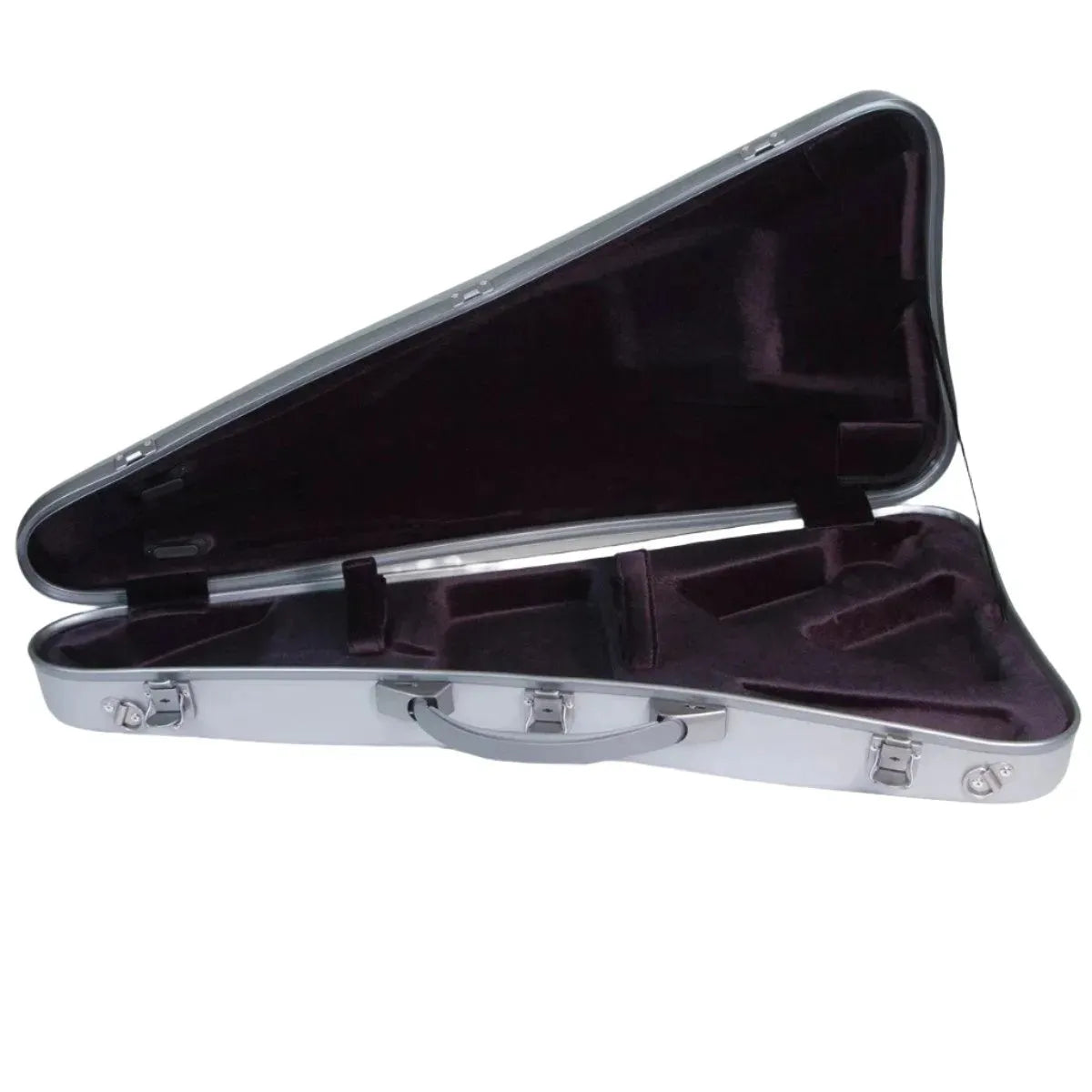 Wood Violins custom Bam Viper hard case, silver - Image 5