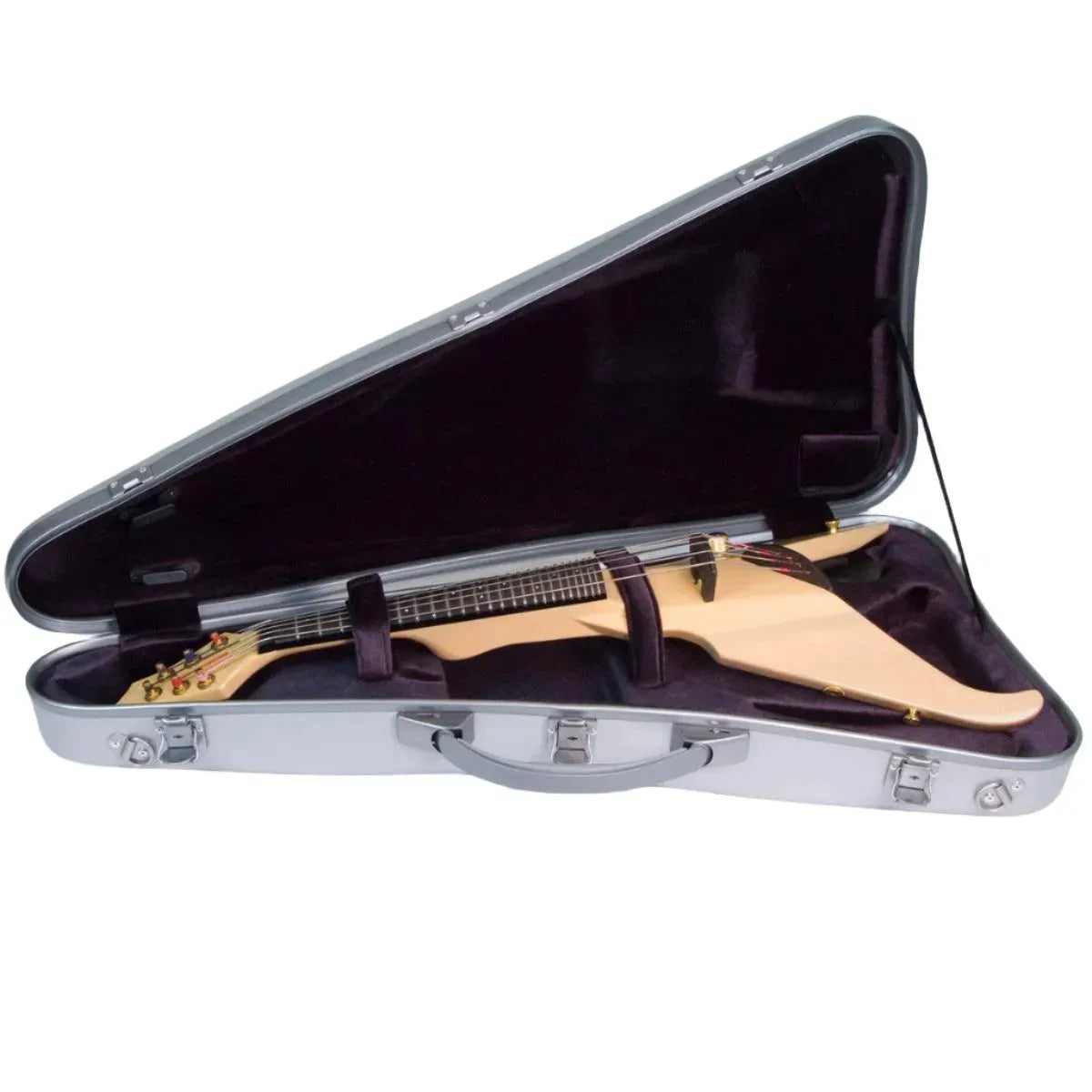 Wood Violins custom Bam Viper hard case, silver - Image 11