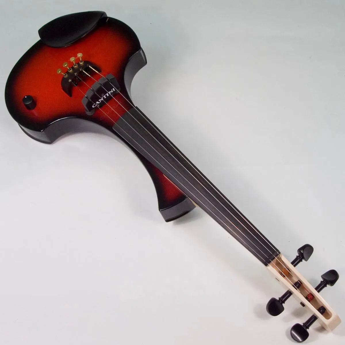 Cantini Earphonic Electric Violin with MIDI, Red/Black Sunburst - Image 10