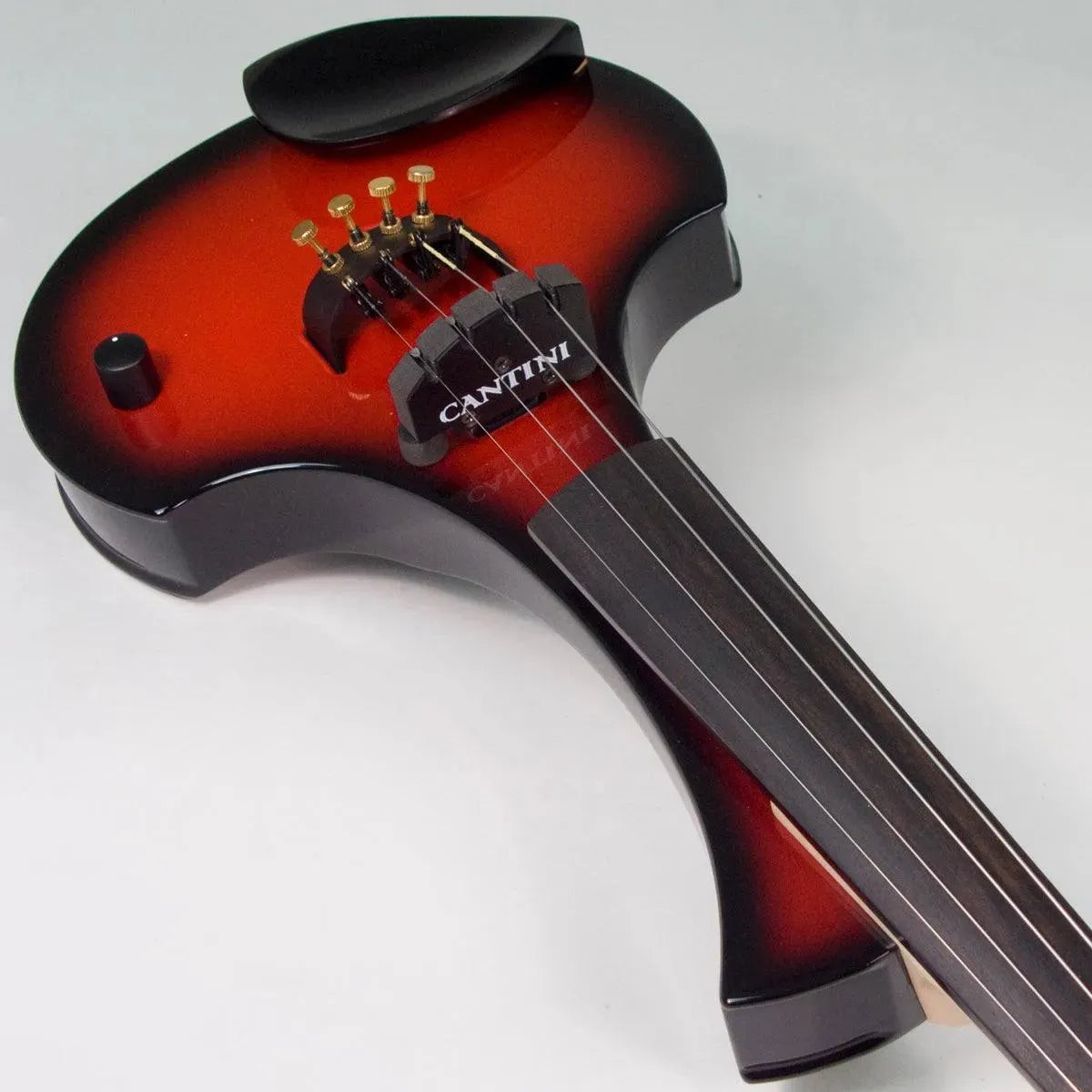 Cantini Earphonic Electric Violin with MIDI, Red/Black Sunburst - Image 14