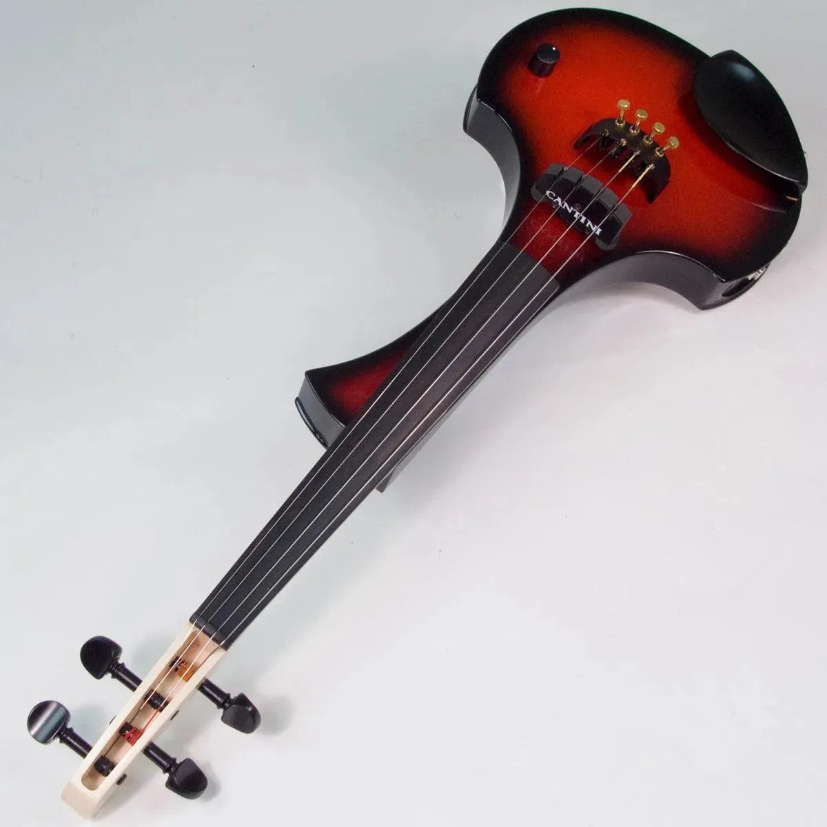 Cantini Earphonic Electric Violin with MIDI, Red/Black Sunburst - Image 11