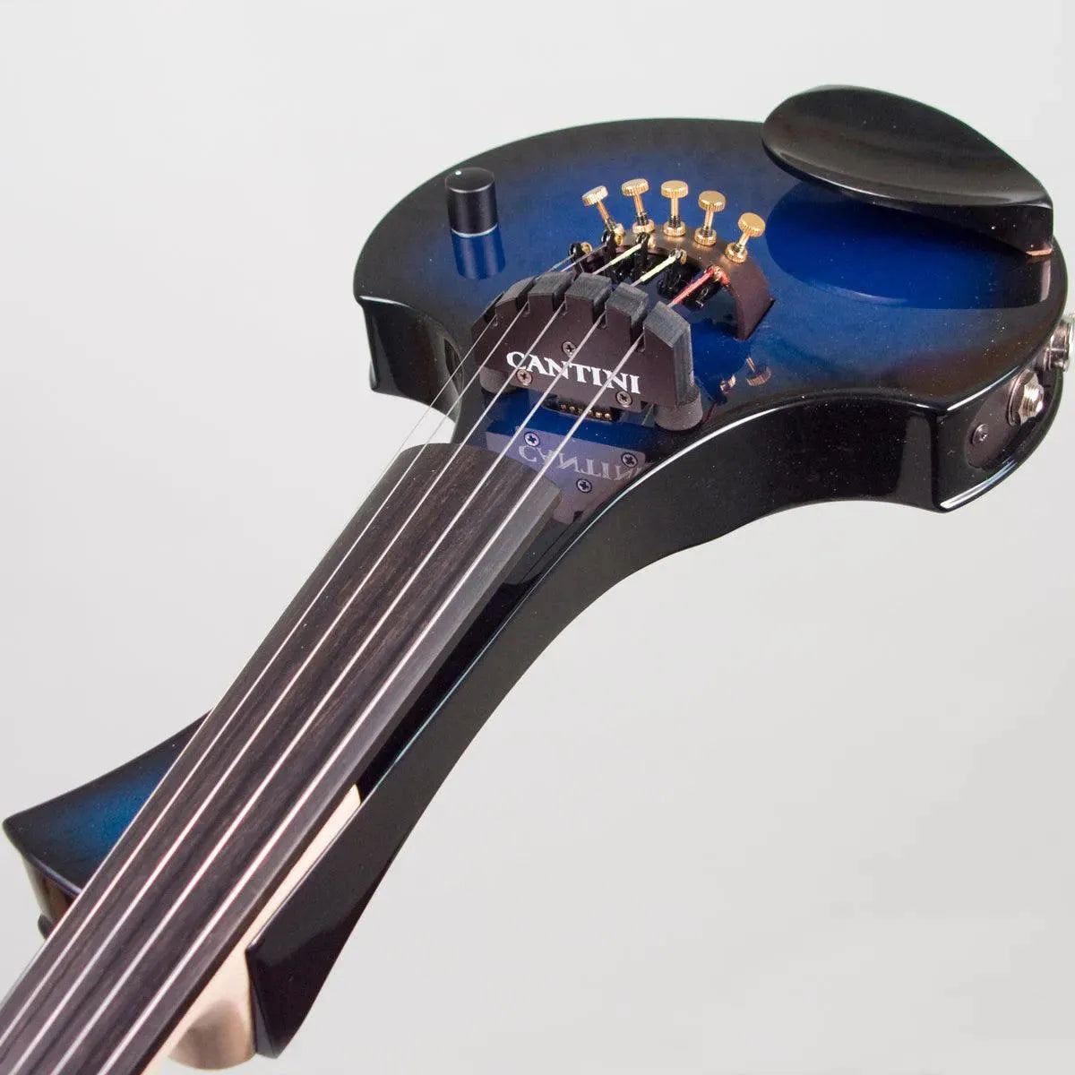 Cantini Earphonic 5-String Electric Violin with MIDI, Blue/Black Sunburst - Image 11