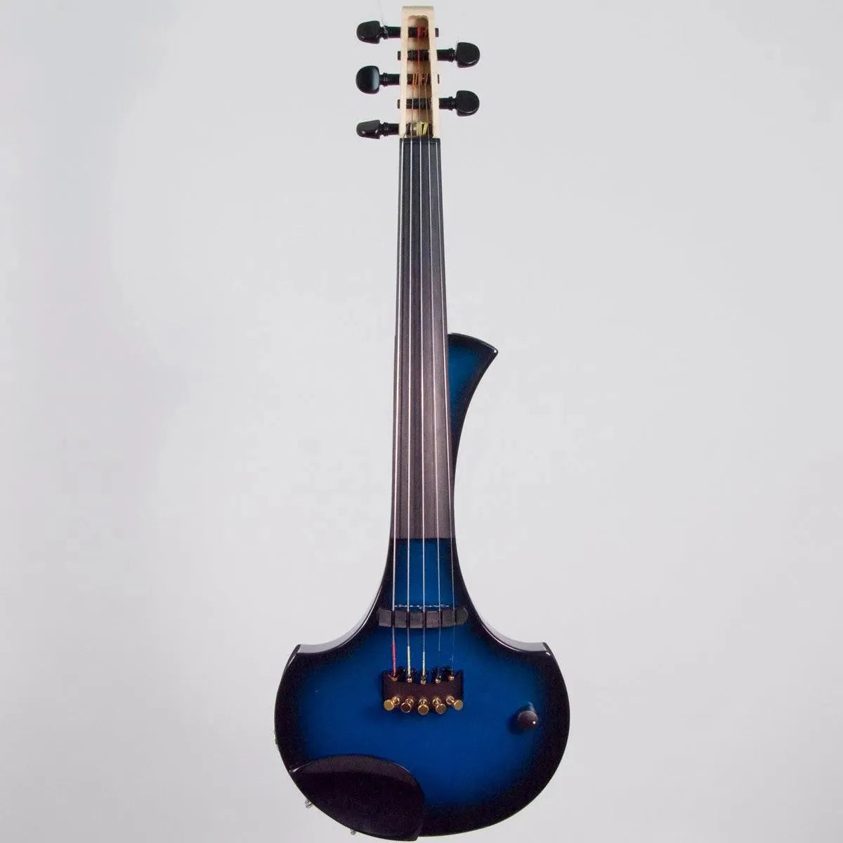 Cantini Earphonic 5-String Electric Violin with MIDI, Blue/Black Sunburst - Image 2