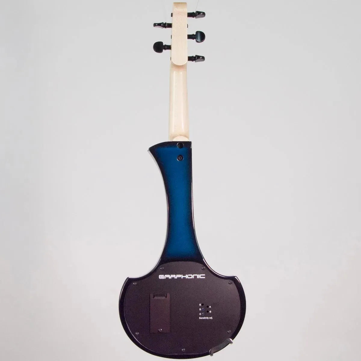 Cantini Earphonic 5-String Fretted Electric Violin with MIDI, Blue/Black Sunburst - Image 6