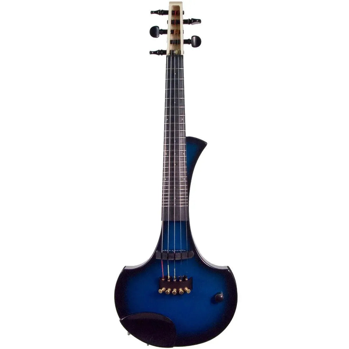 Cantini Earphonic 5-String Fretted Electric Violin with MIDI, Blue/Black Sunburst