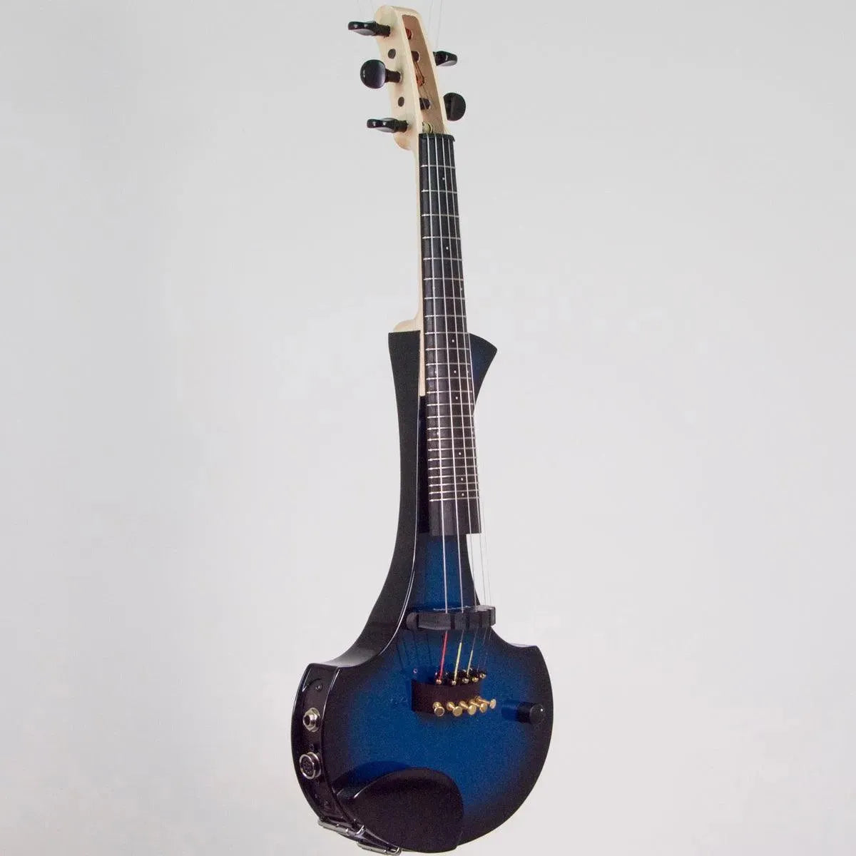 Cantini Earphonic 5-String Fretted Electric Violin with MIDI, Blue/Black Sunburst - Image 3