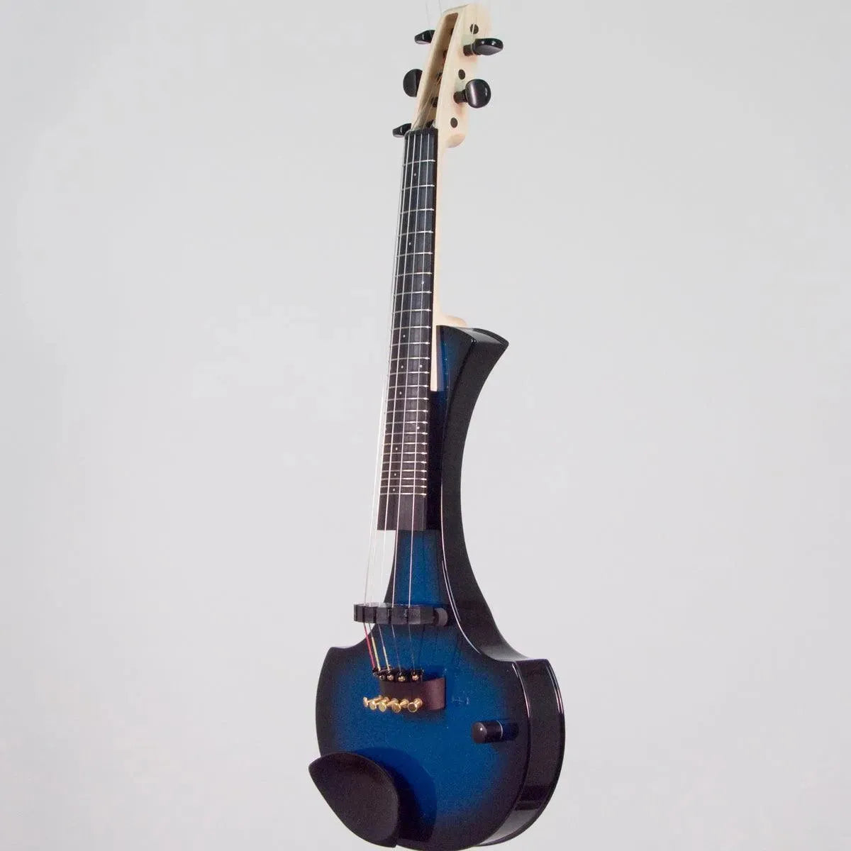 Cantini Earphonic 5-String Fretted Electric Violin with MIDI, Blue/Black Sunburst - Image 9