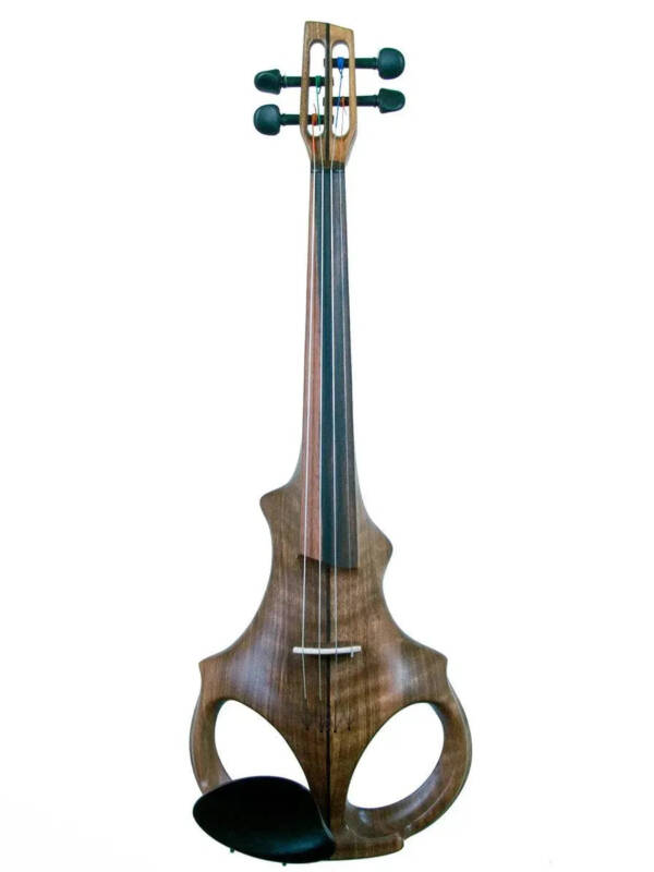 ETJ 4-string Electric Violin, Flamed Walnut neck-thru body & ebony/wenge fingerboard