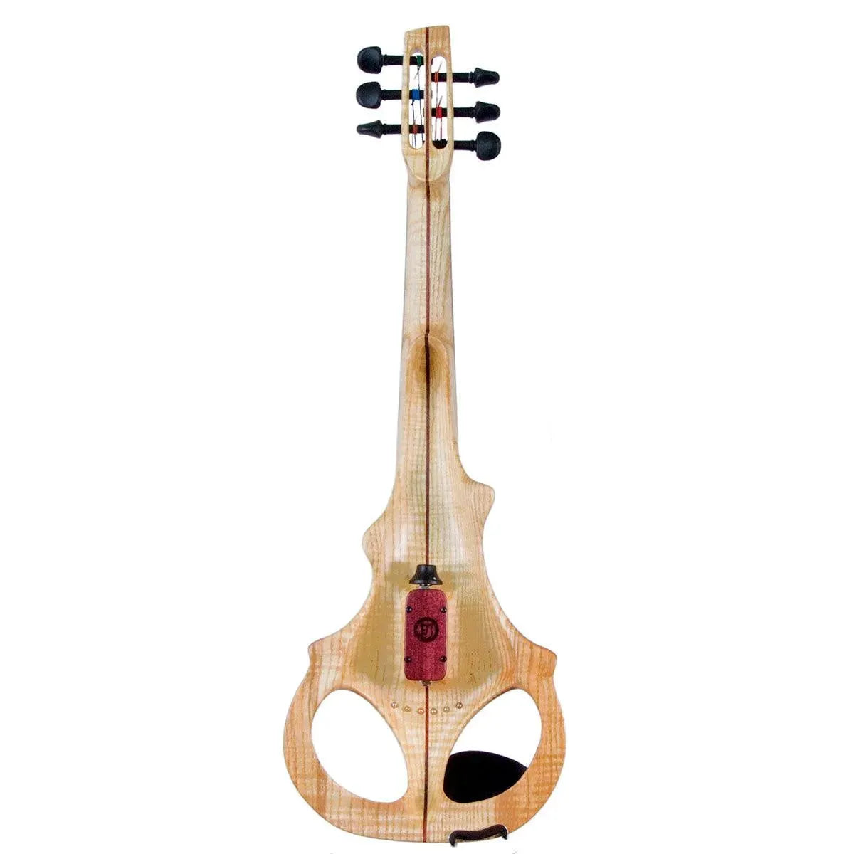 ETJ 6-string Electric Violin, Flamed Ash Neck-Thru Body with Starfish Designs Pickup - Image 3