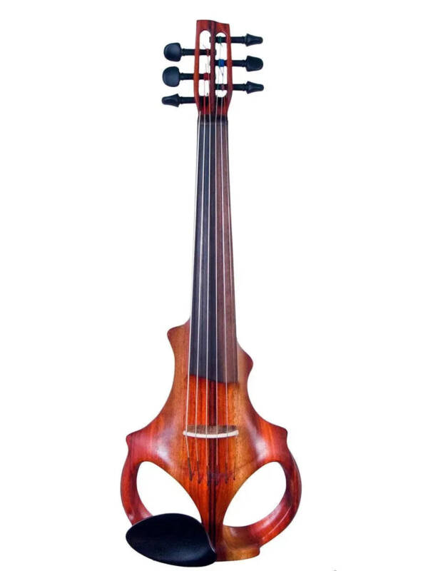 ETJ 6-string Electric Violin, Two-Tone Padauk Neck-Thru Body with Starfish Designs Pickup