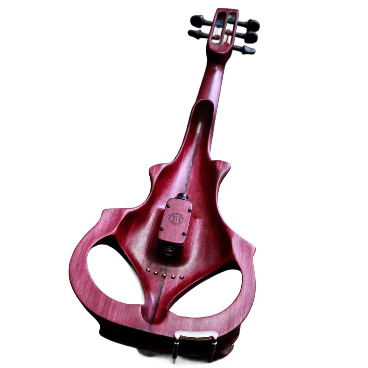 ETJ 4-string Electric Violin, Amaranth Body with Starfish Designs Pickup - Image 2