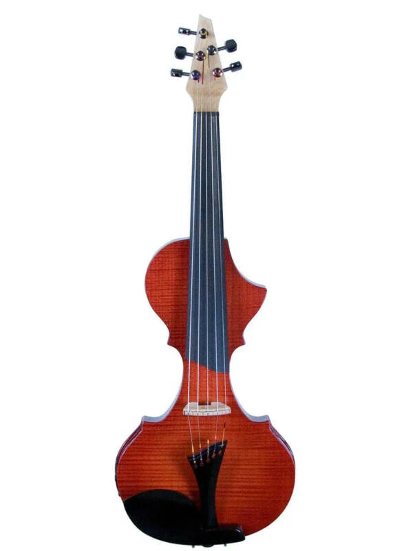 EVL Quartet 5-string electric violin, amber maple with Barbera bridge