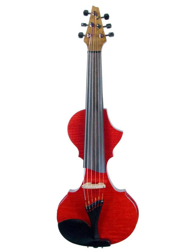 EVL Quartet 6-string electric violin, red maple with Barbera bridge
