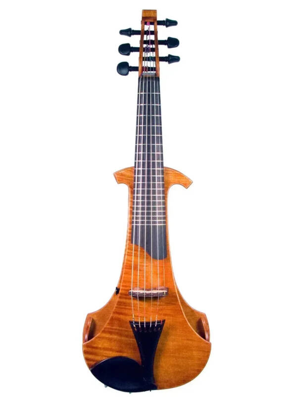 Fortevio Feather 6-string fretted electric violin, red mahogany