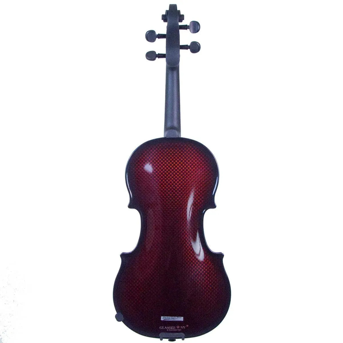 Glasser AE LEFT-HANDED 4-String Carbon Composite Acoustic-Electric Violin, Orange - Image 3