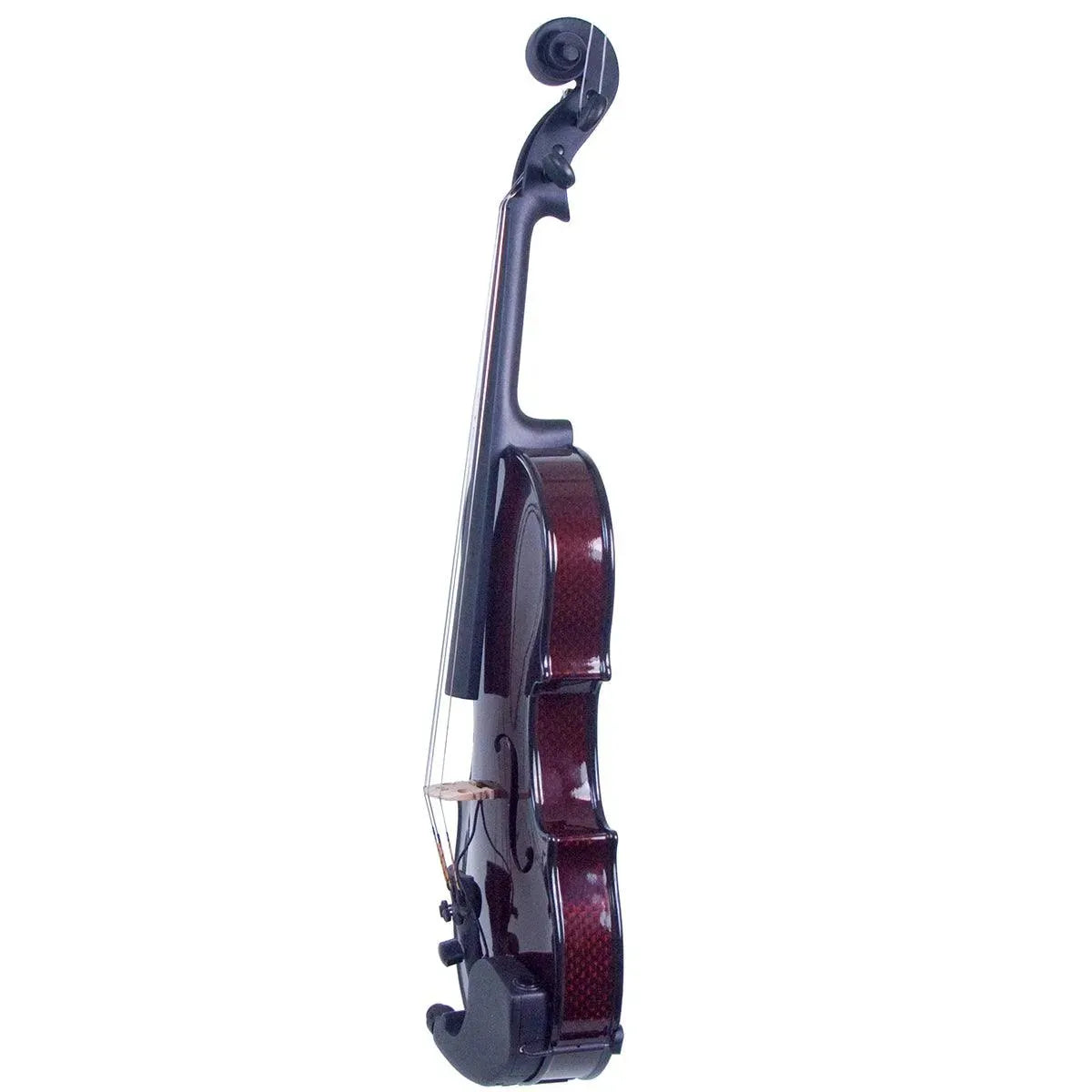 Glasser AE LEFT-HANDED 4-String Carbon Composite Acoustic-Electric Violin, Orange - Image 4