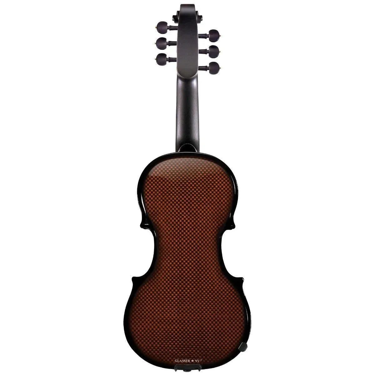 Glasser AE 6-string carbon composite acoustic-electric violin, orange - Image 2