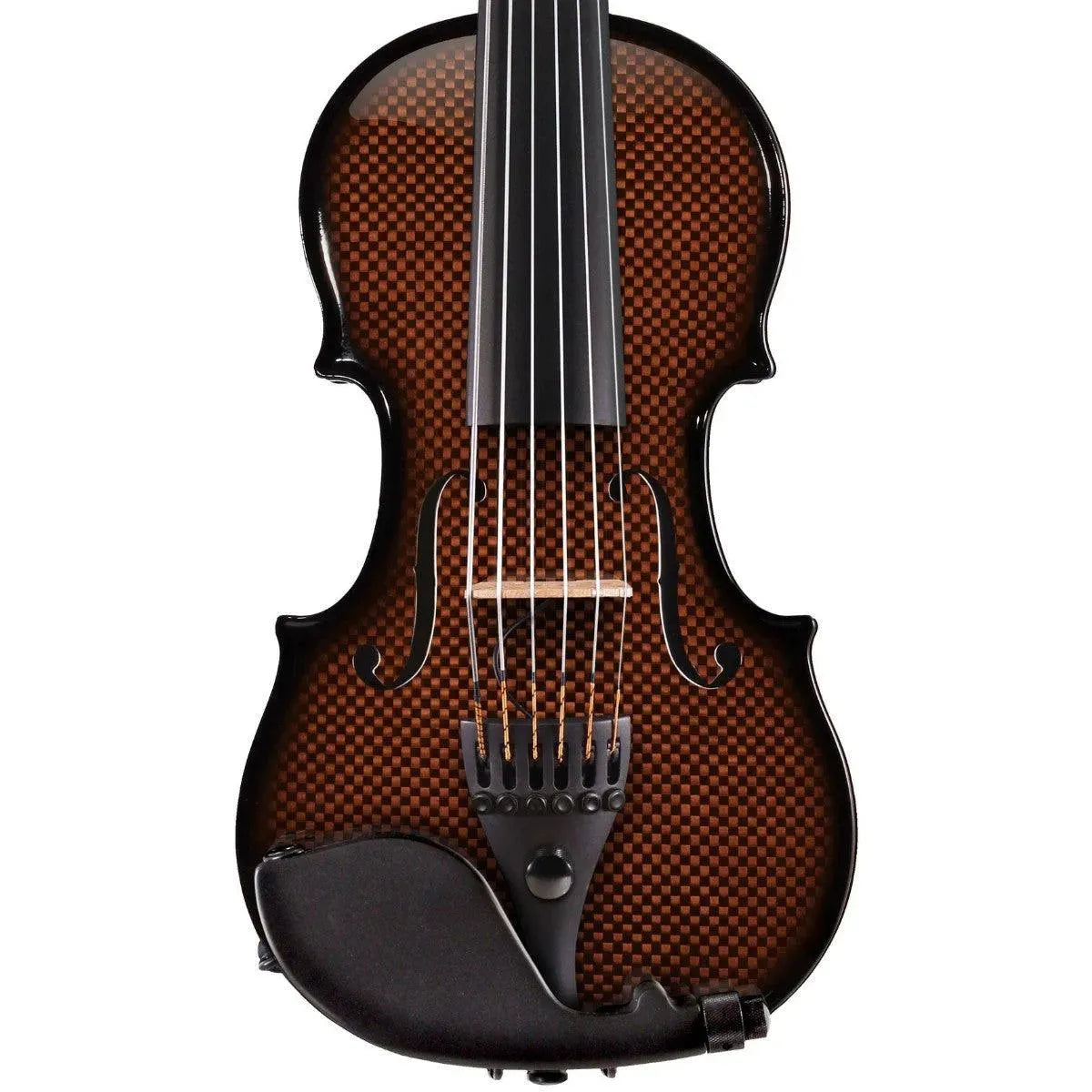Glasser AE 6-string carbon composite acoustic-electric violin, orange - Image 3