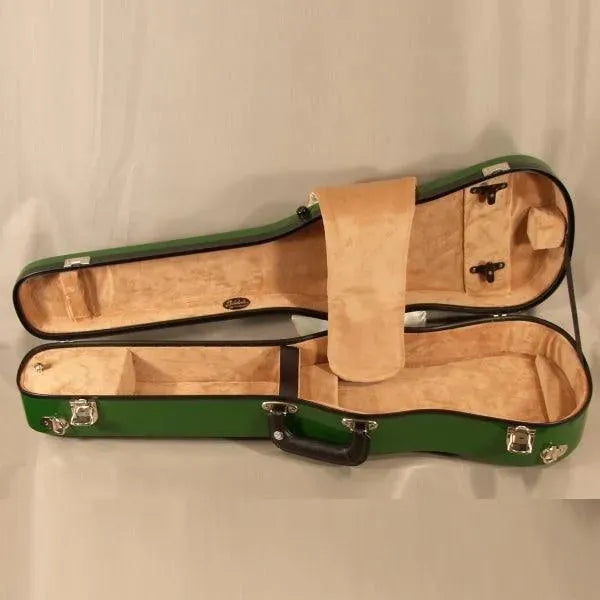Bobelock 1007 shaped violin case, green/tan
