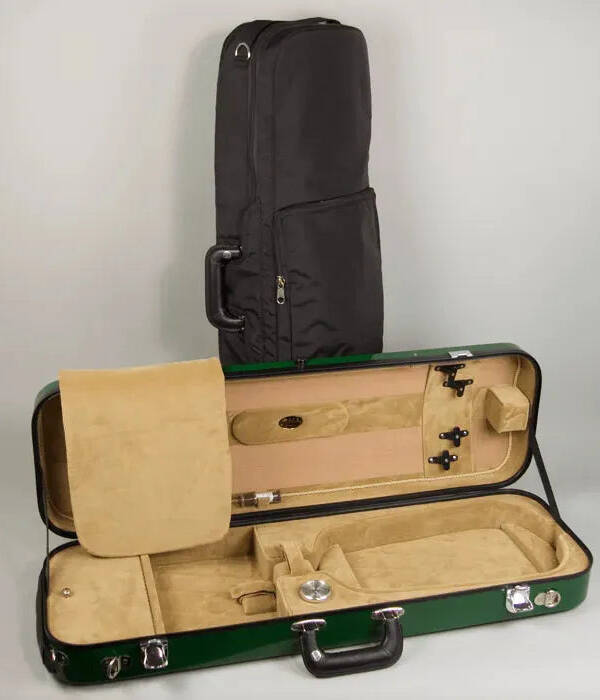 Bobelock 1060 oblong violin case, green/tan